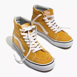 Vans Unisex SK8-Hi High Top Sneakers in Yellow Mustard